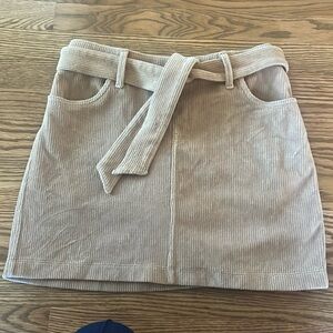 Abercrombie and Fitch kids pull on corduroy skirt with tie belt